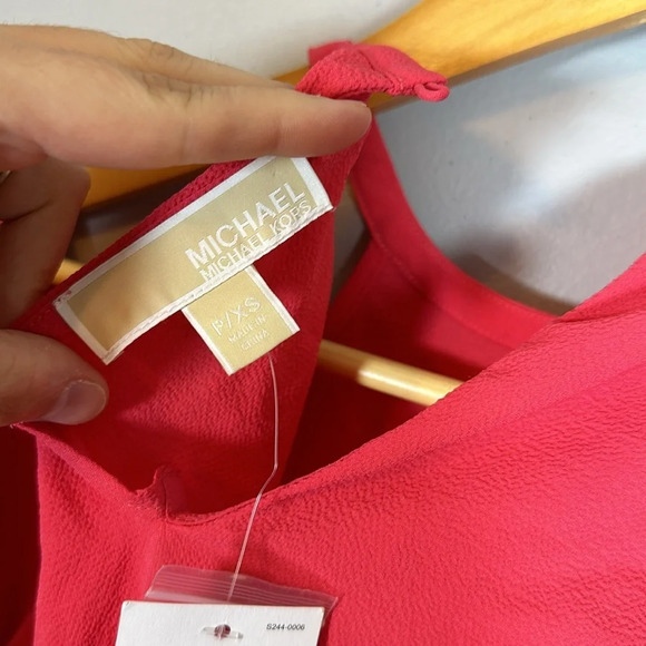 MICHAEL Michael Kors Halter Cold Shoulder Flutter Sleeve Size Petite XS NWT - Picture 5 of 8